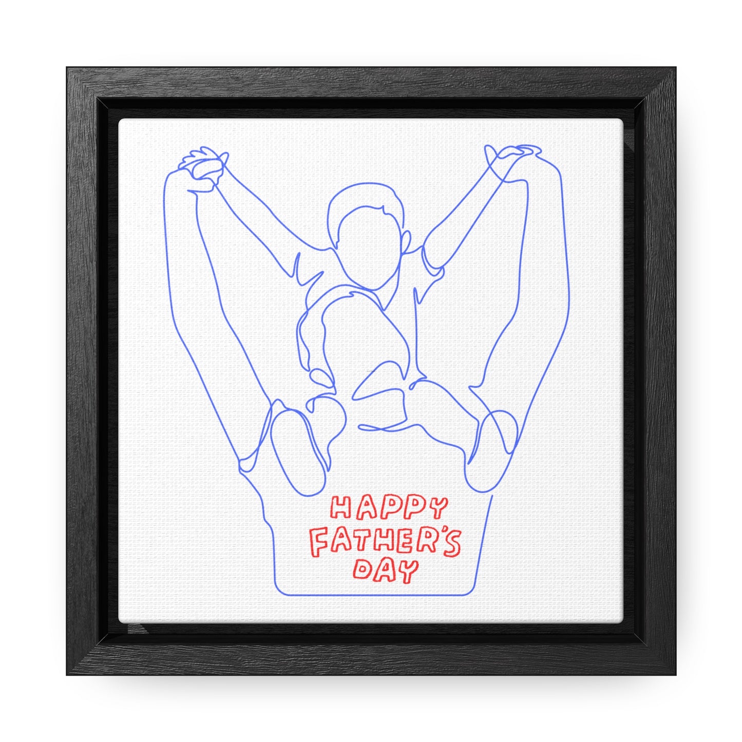 Father and Son Gallery Canvas Wraps, Square Frame