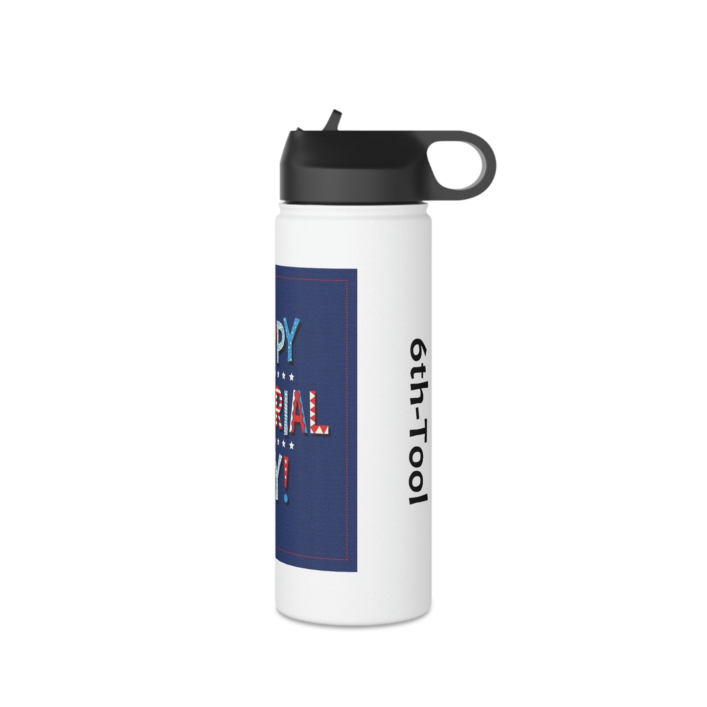Happy Memorial Day Stainless Steel Water Bottle, Standard Lid