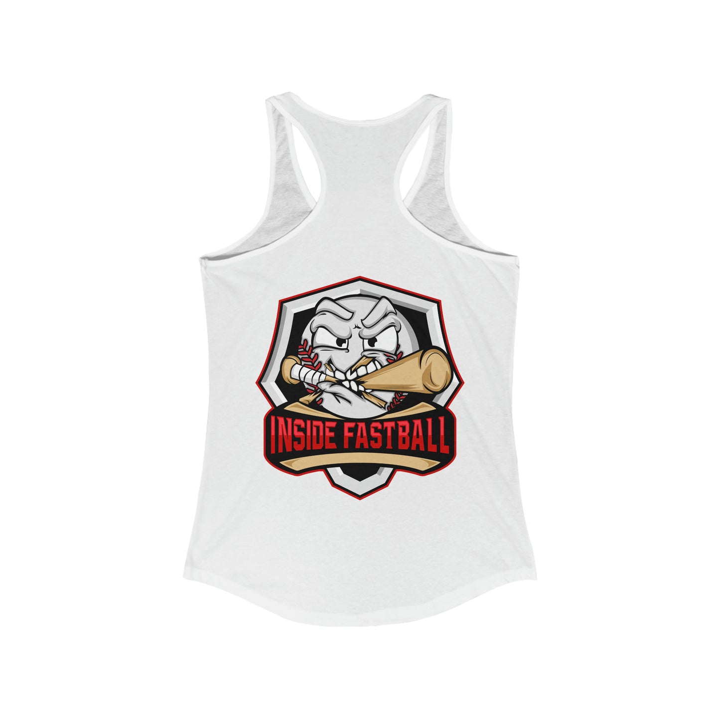 Inside Fastball Front Patch Women's Ideal Racerback Tank