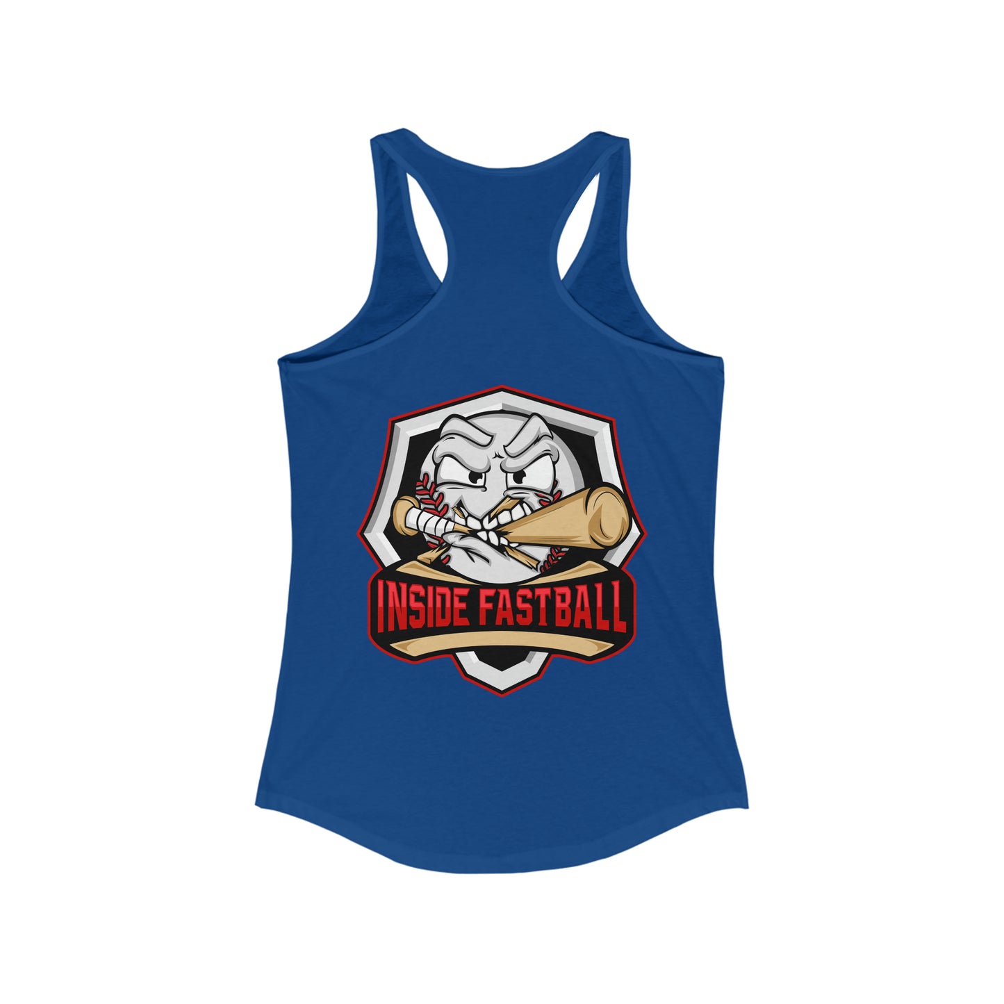 Inside Fastball Front Patch Women's Ideal Racerback Tank