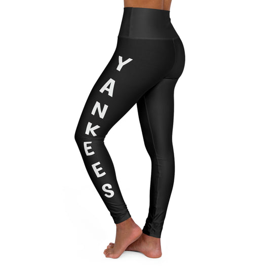Yankees B&W High Waisted Yoga Leggings