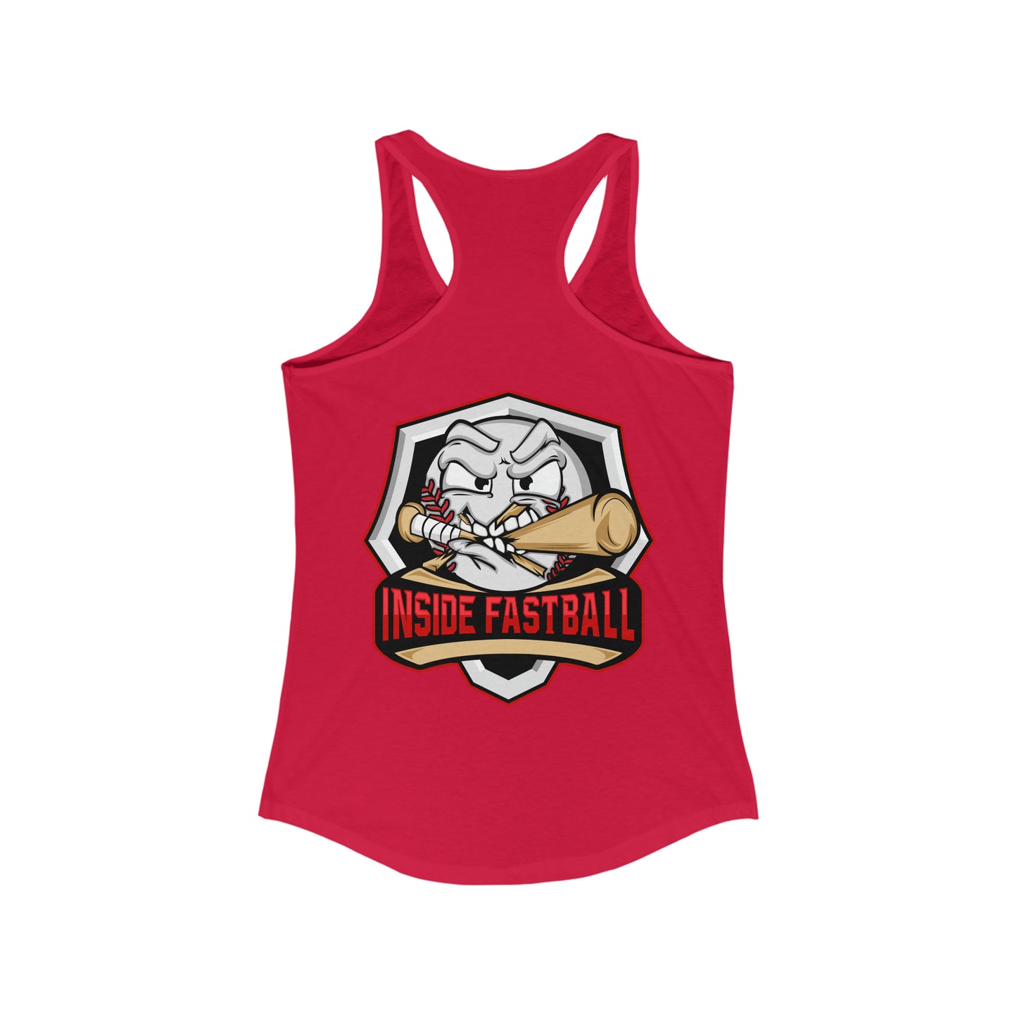 Inside Fastball Front Patch Women's Ideal Racerback Tank
