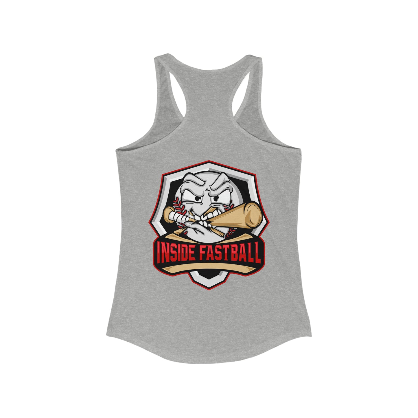 Inside Fastball Front Patch Women's Ideal Racerback Tank