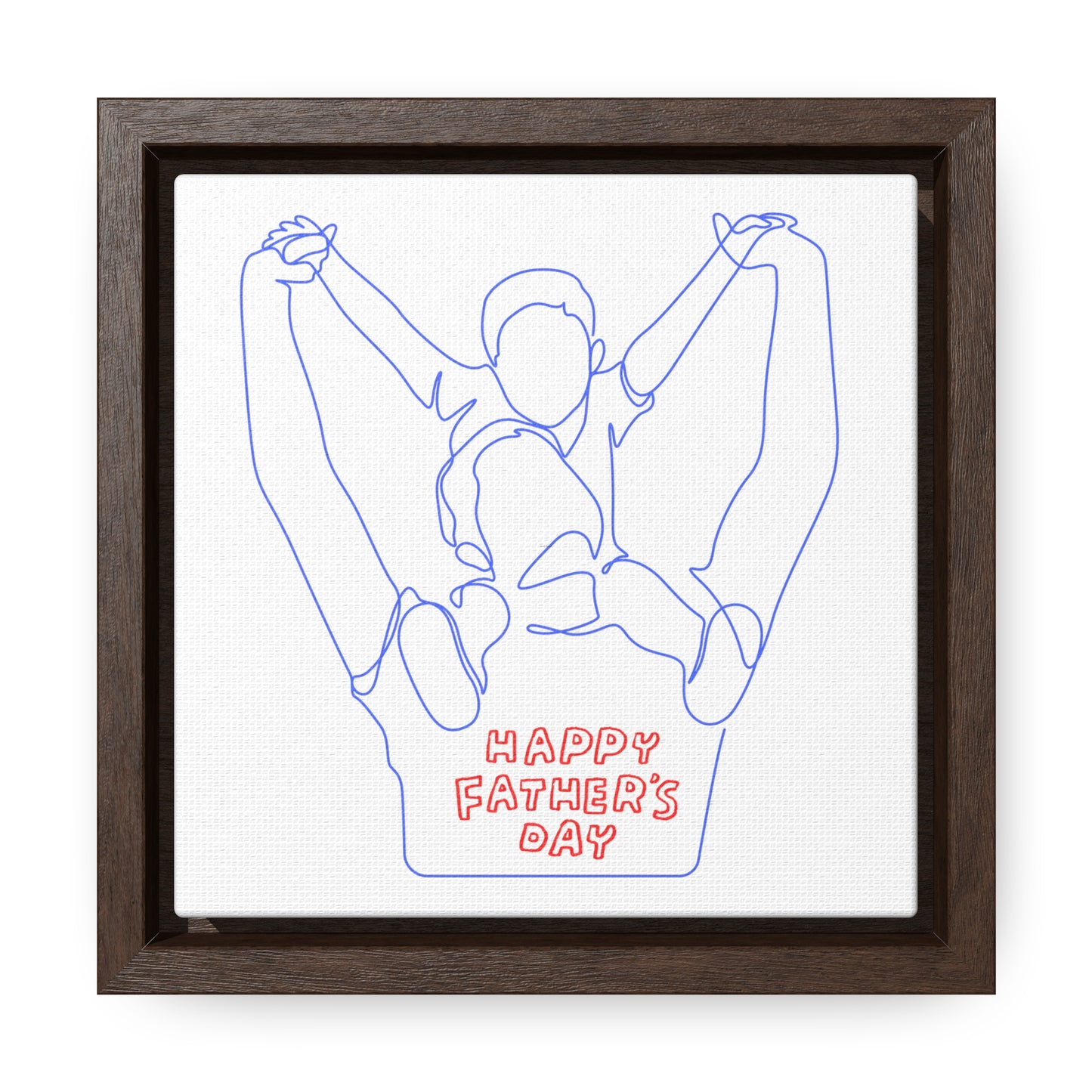 Father and Son Gallery Canvas Wraps, Square Frame