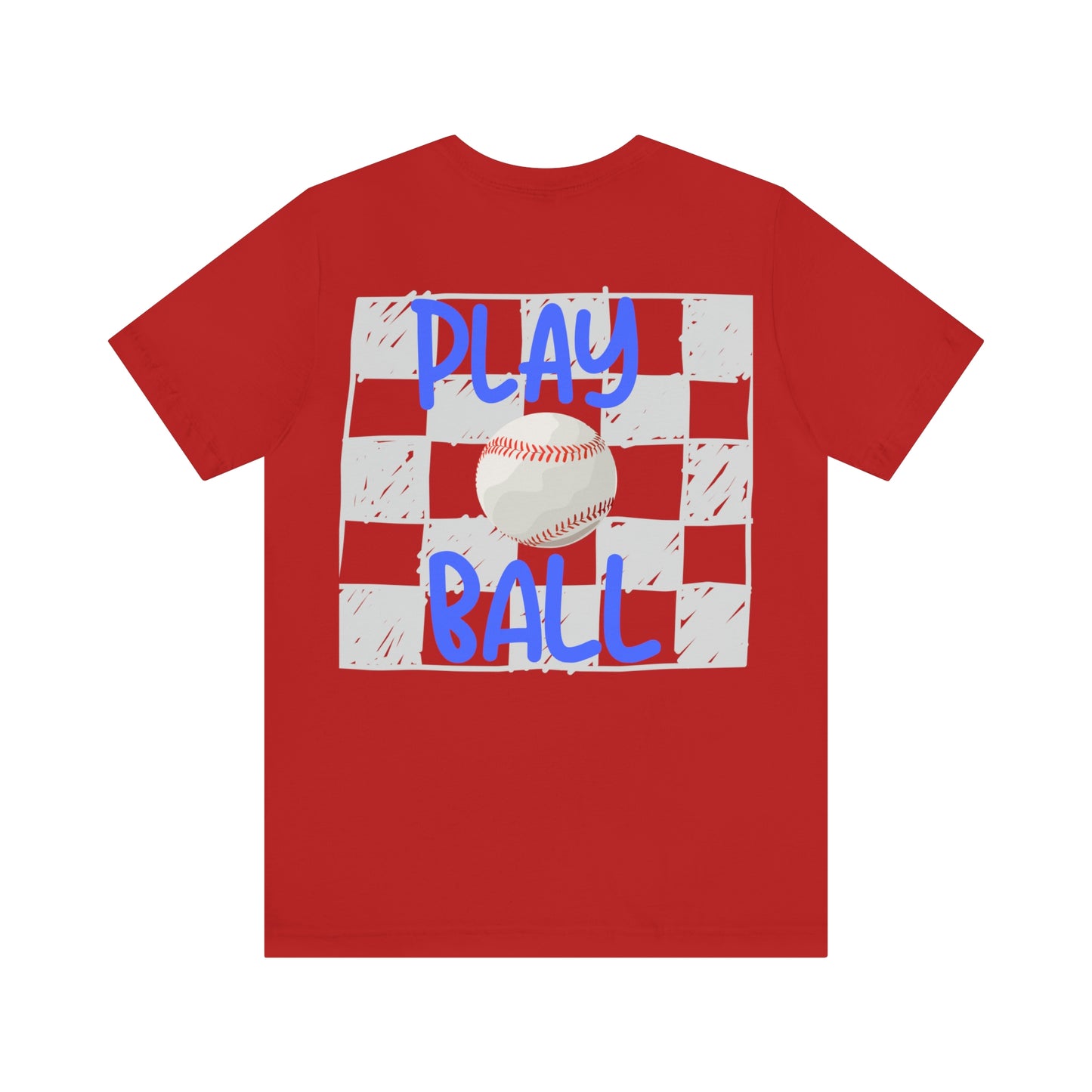 Checkered Play Ball Unisex Jersey Short Sleeve Tee