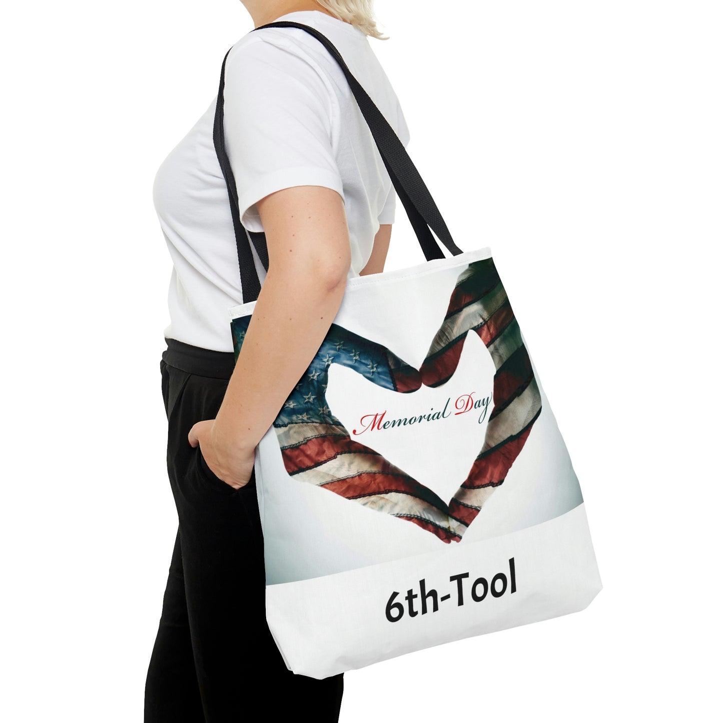 Heart Hands Memorial Day AOP Tote Bag