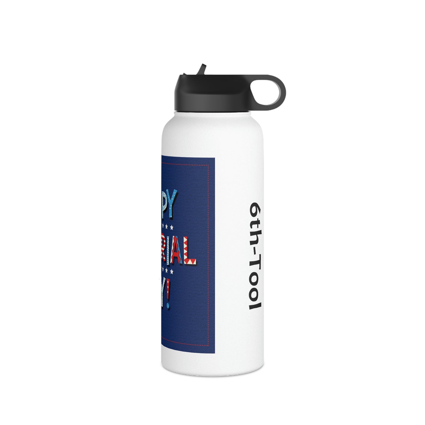 Happy Memorial Day Stainless Steel Water Bottle, Standard Lid