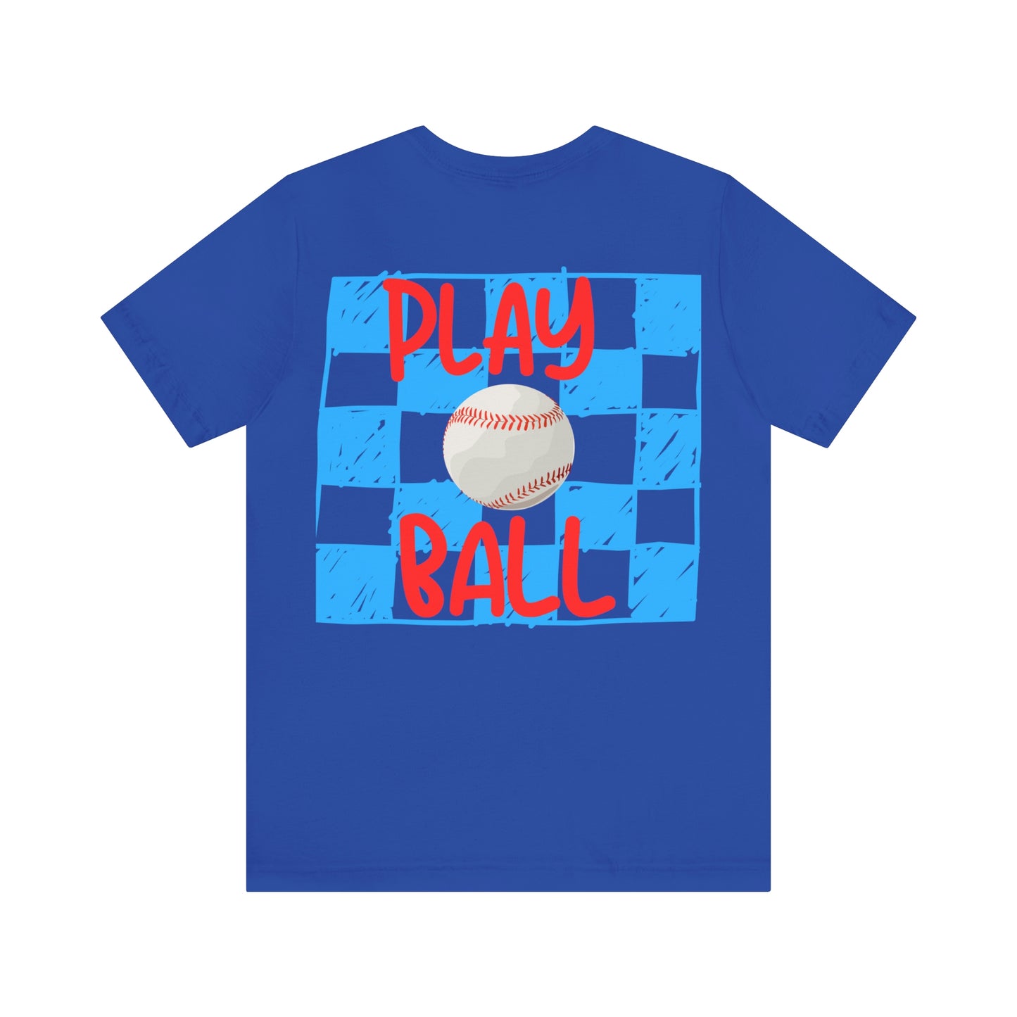 Checkered Play Ball Unisex Jersey Short Sleeve Tee