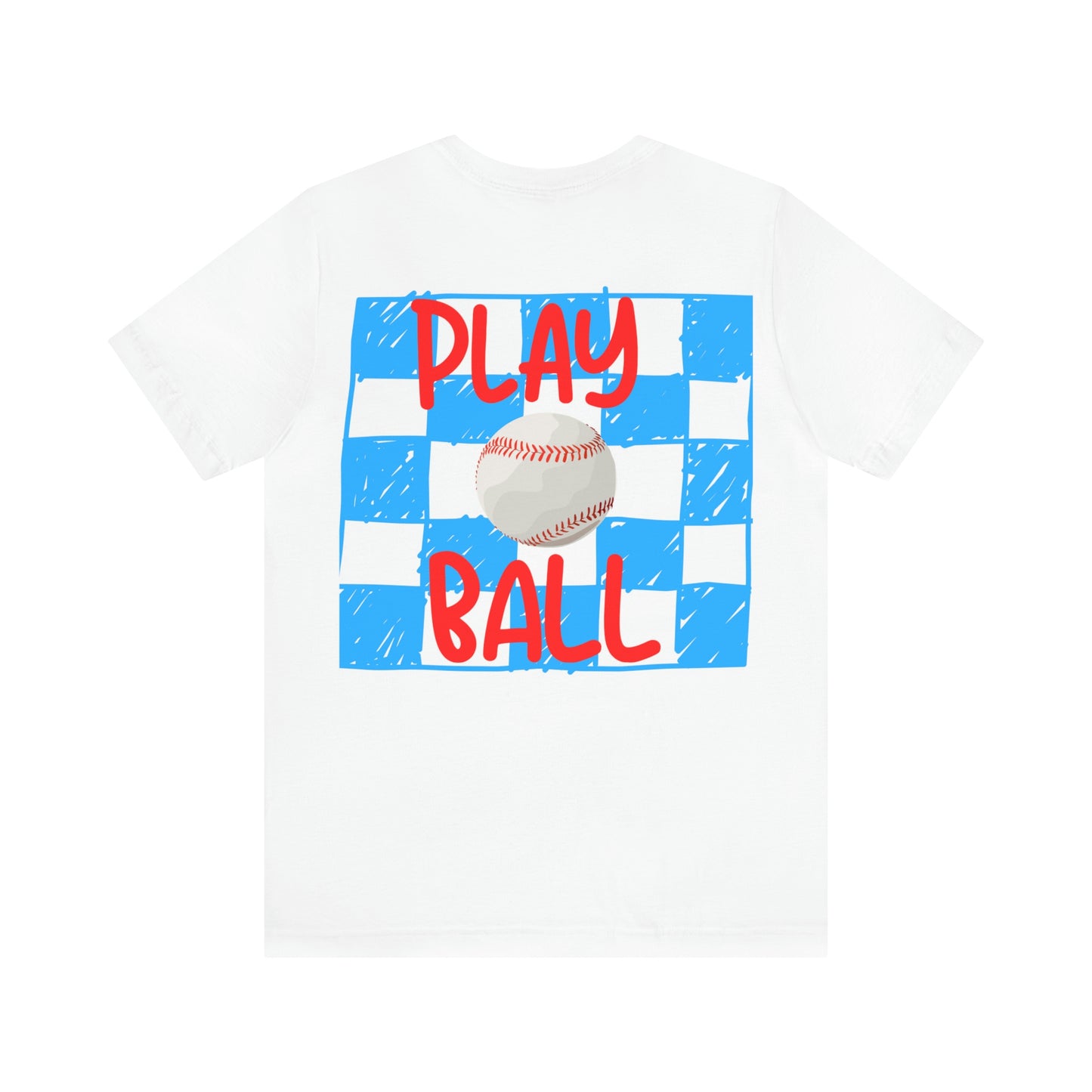 Checkered Play Ball Unisex Jersey Short Sleeve Tee
