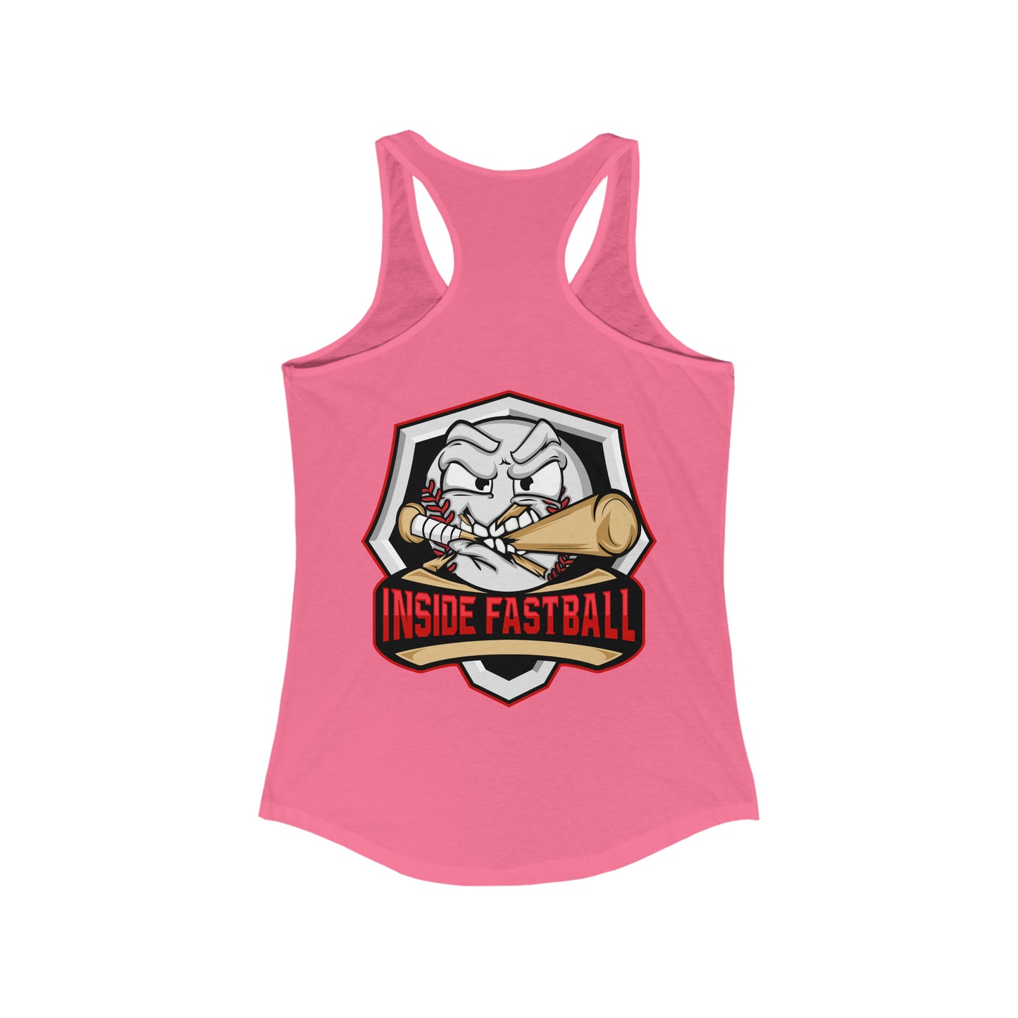 Inside Fastball Front Patch Women's Ideal Racerback Tank