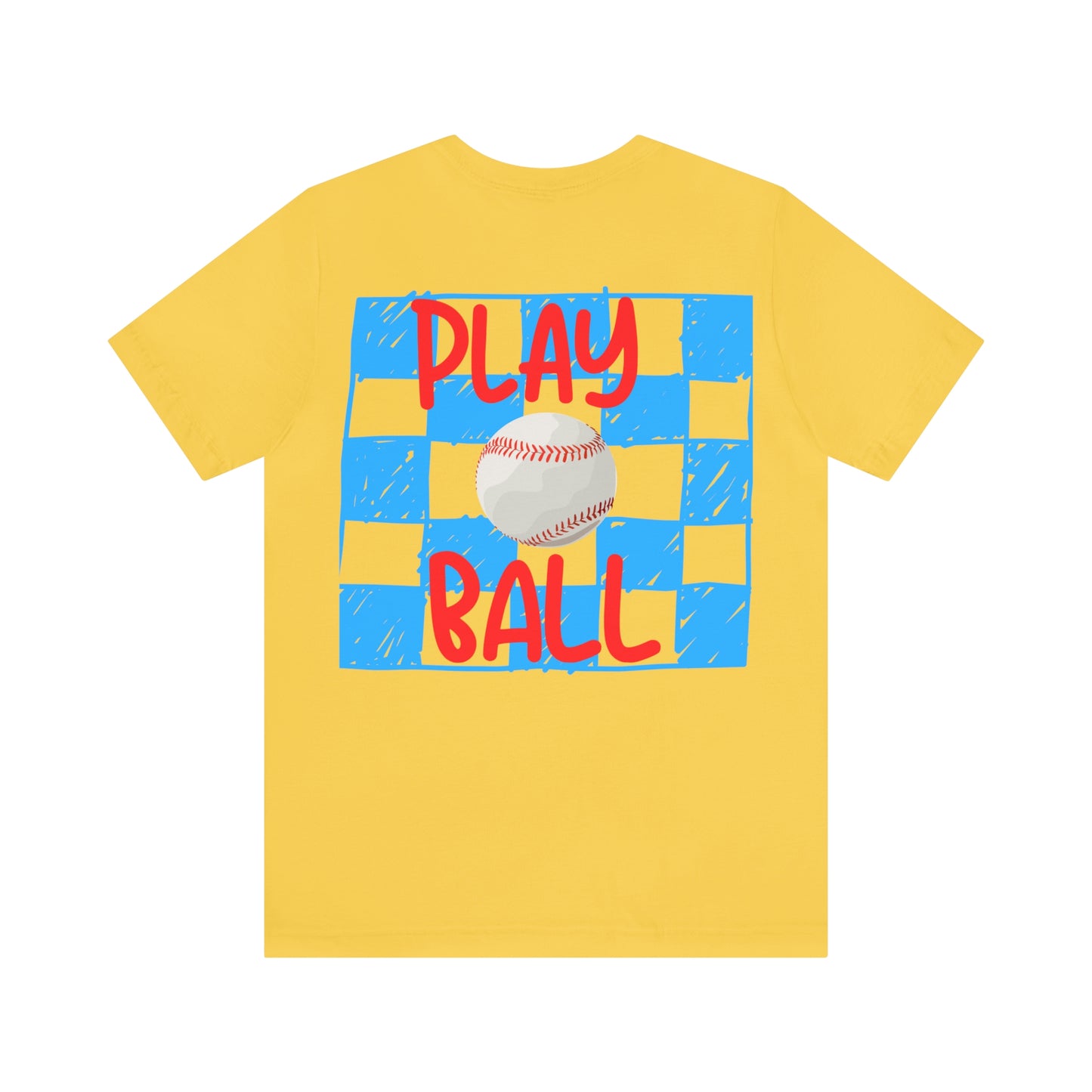 Checkered Play Ball Unisex Jersey Short Sleeve Tee