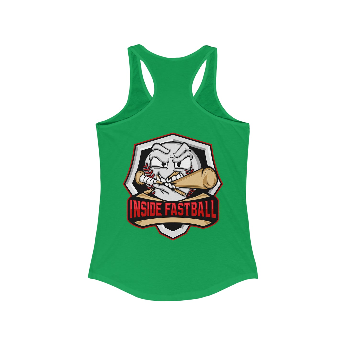 Inside Fastball Front Patch Women's Ideal Racerback Tank