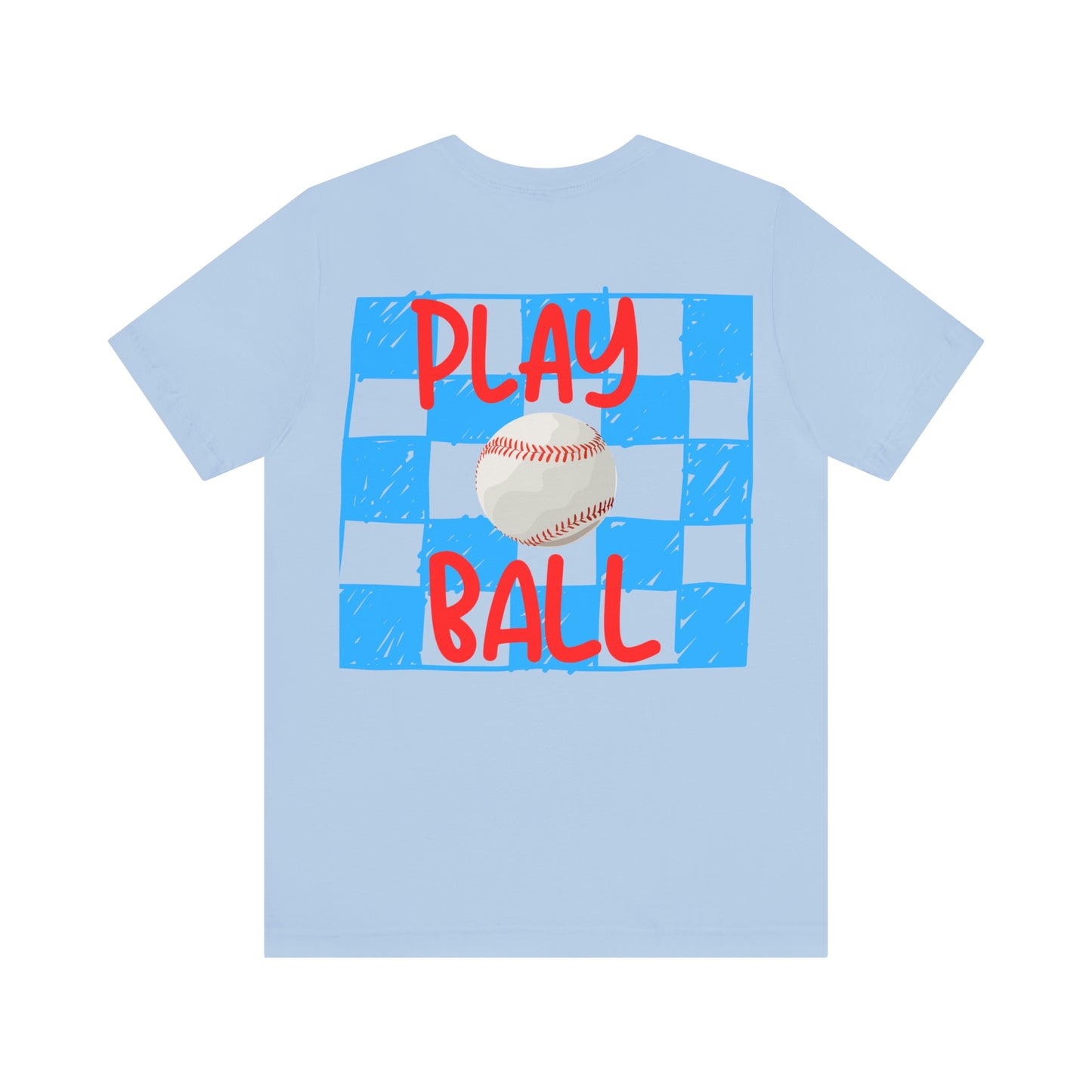 Checkered Play Ball Unisex Jersey Short Sleeve Tee