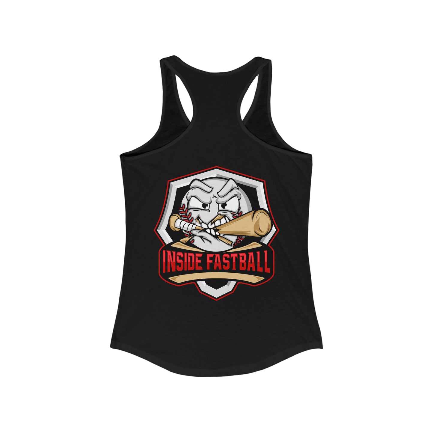 Inside Fastball Front Patch Women's Ideal Racerback Tank