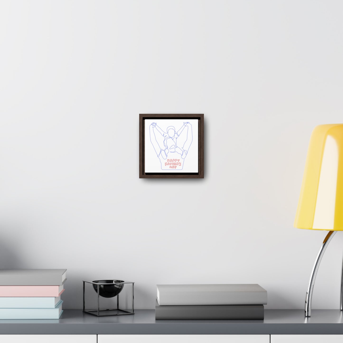 Father and Son Gallery Canvas Wraps, Square Frame