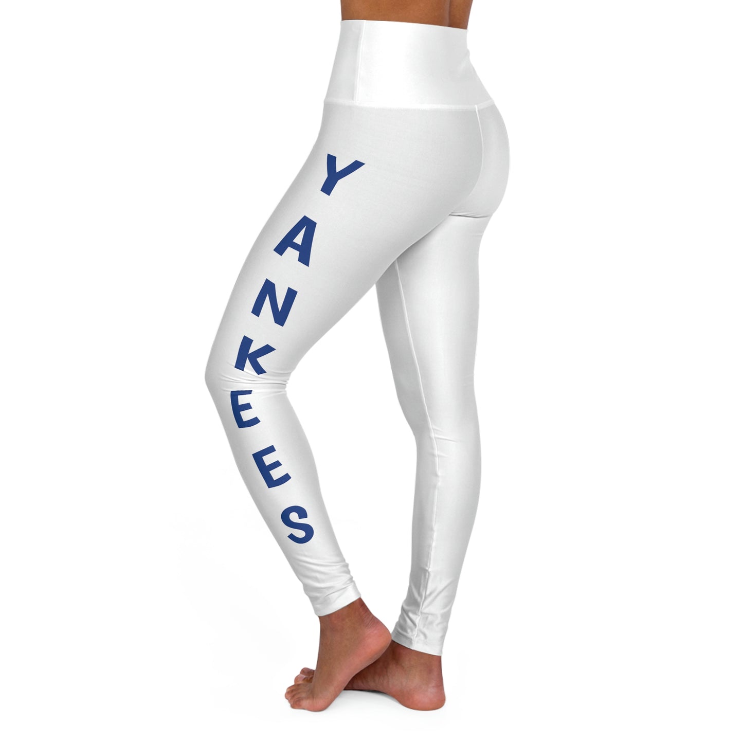 Yankees White High Waisted Yoga Leggings