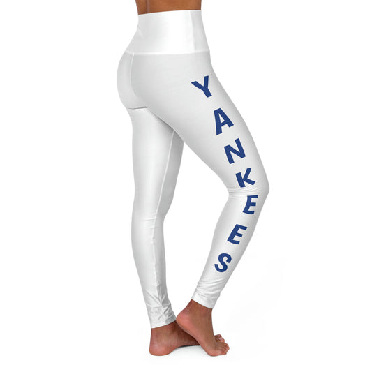 Yankees White High Waisted Yoga Leggings