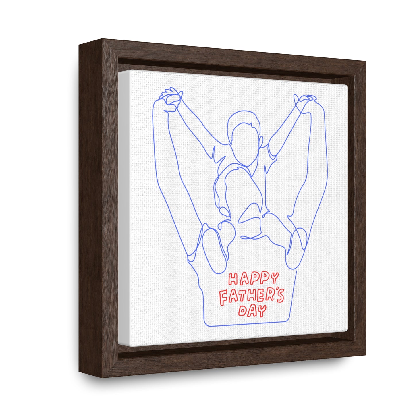 Father and Son Gallery Canvas Wraps, Square Frame