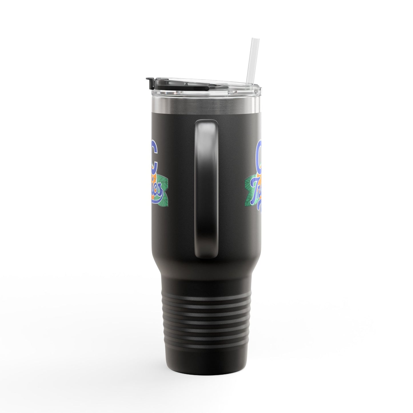 OC Tropics 40oz Insulated Travel Mug — Large Stainless Tumbler with Handle
