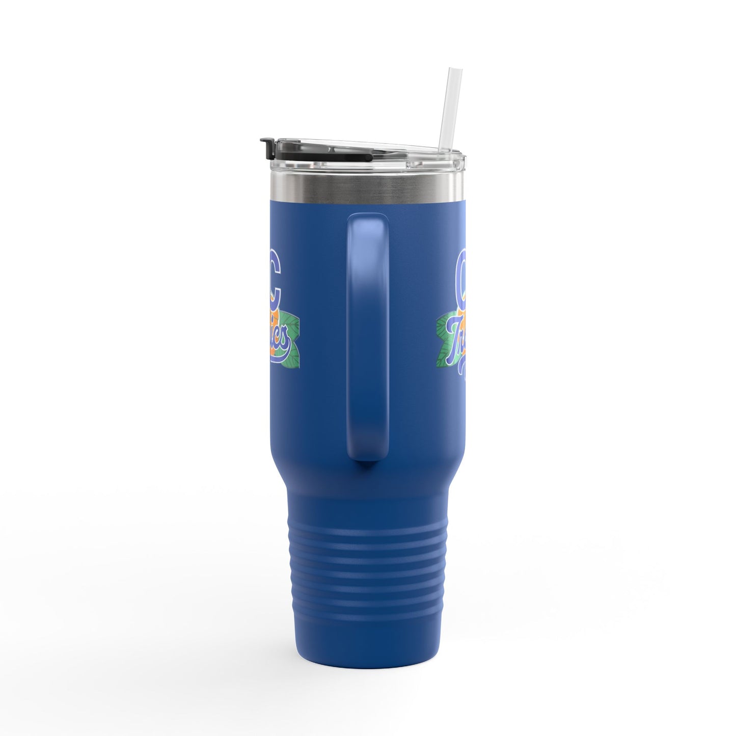 OC Tropics 40oz Insulated Travel Mug — Large Stainless Tumbler with Handle