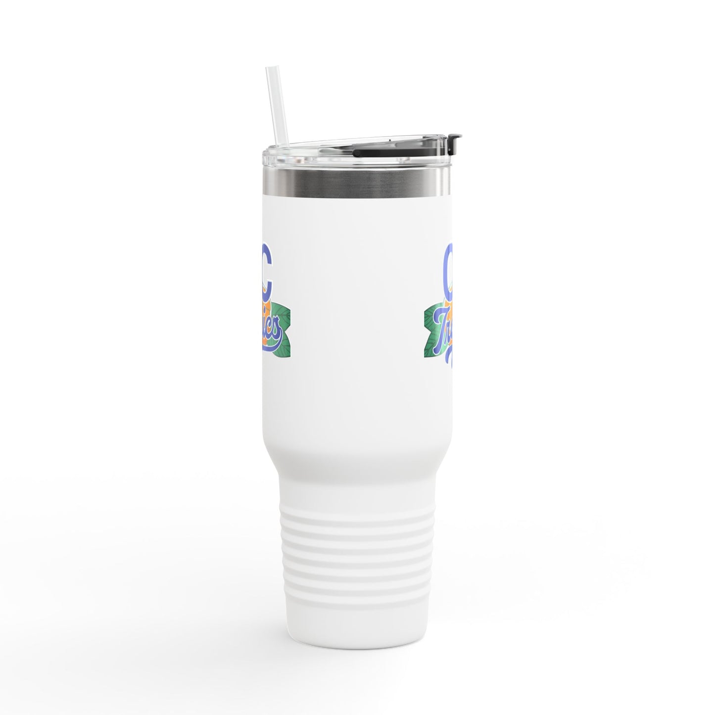OC Tropics 40oz Insulated Travel Mug — Large Stainless Tumbler with Handle