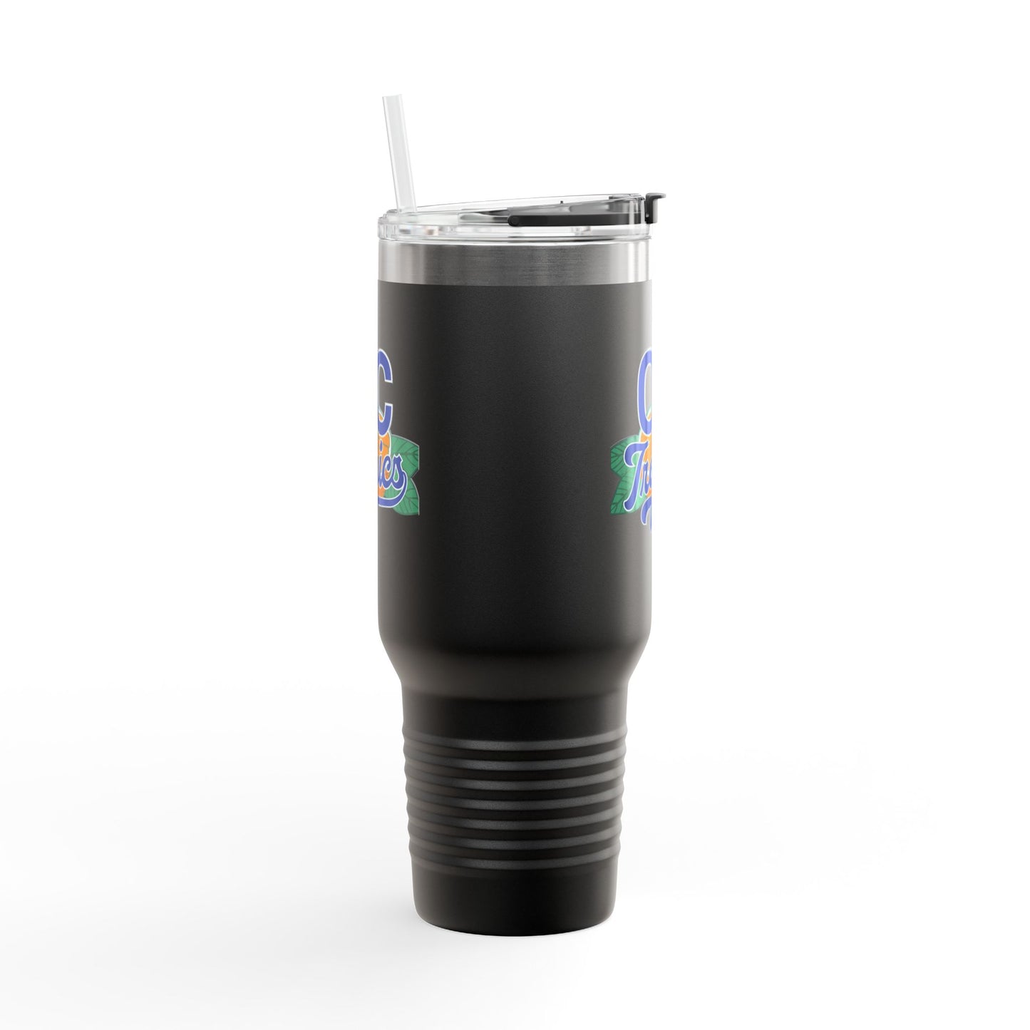 OC Tropics 40oz Insulated Travel Mug — Large Stainless Tumbler with Handle