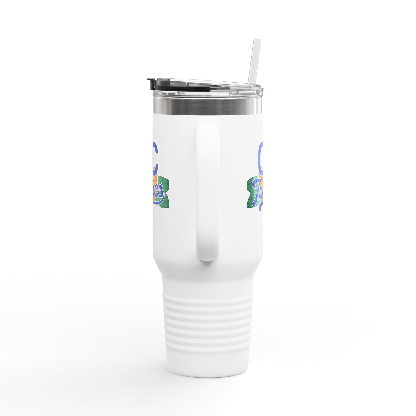 OC Tropics 40oz Insulated Travel Mug — Large Stainless Tumbler with Handle